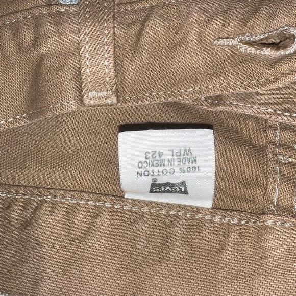 Levis 501s khaki buttonfly jeans- 38x32 - Picture 5 of 6